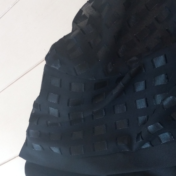 R&M Richards Karen Kwong Layered Top Open Jacket Black Size 16W - Picture 6 of 14